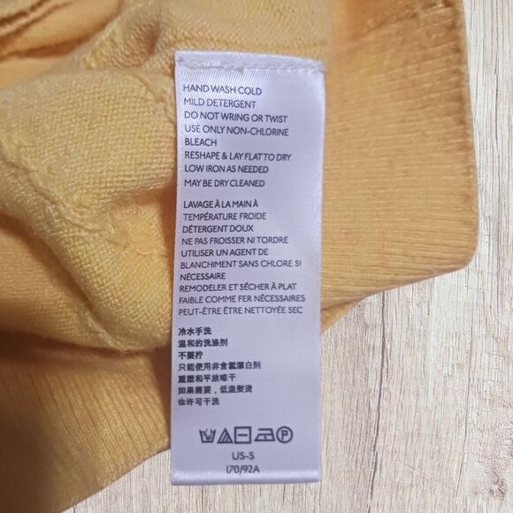 Free People Womens Knit Top size petite small yellow color - Picture 10 of 11